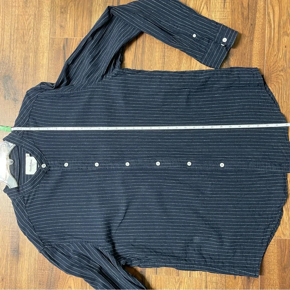 SOLD Goodfellow & Co XL Extra Large Standard Navy Long Sleeve Button Down Target - Picture 4 of 11